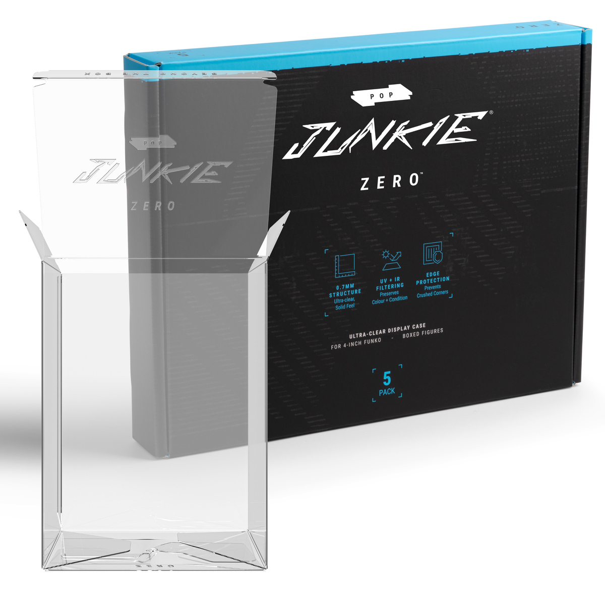 POP JUNKIE ZERO 0.7mm Funko Pop protectors 5 pack
