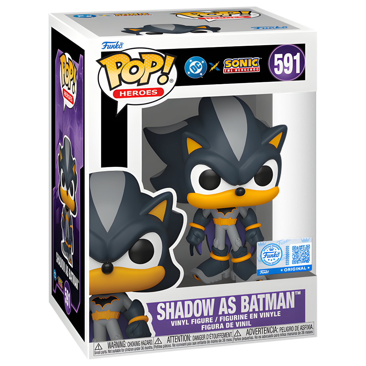 Shadow as Batman Funko Pop #591 – DC x Sonic the Hedgehog