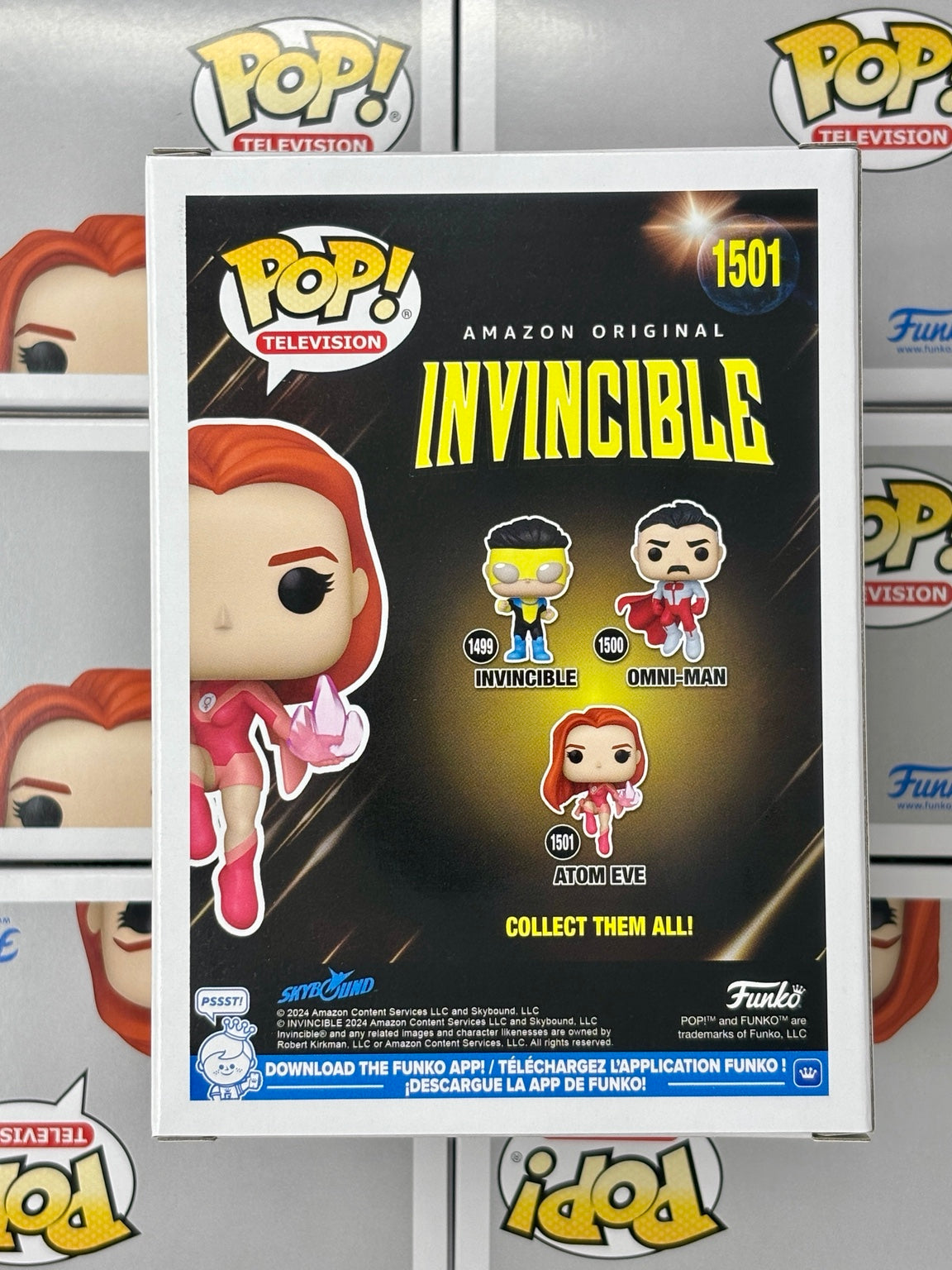 Funko Pop Atom Eve #1501 – Back of box – Rock Box Toys photo