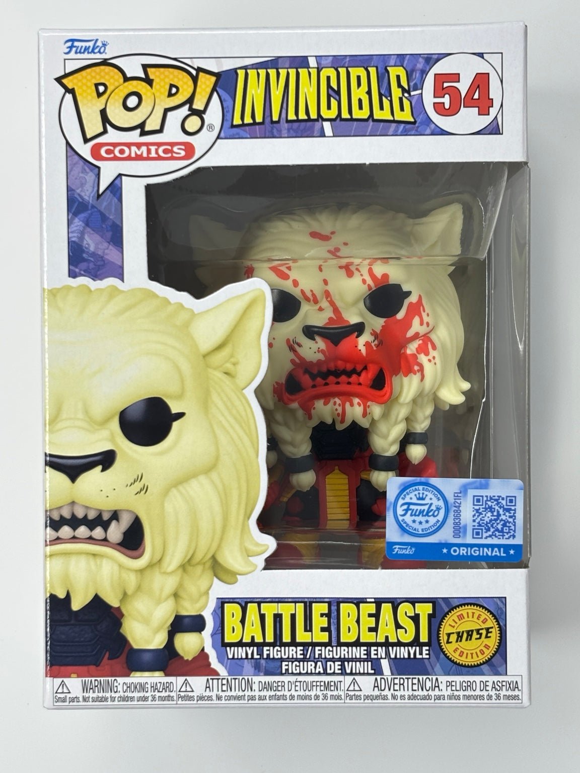 Battle Beast #54 Chase Funko Pop box condition photo front