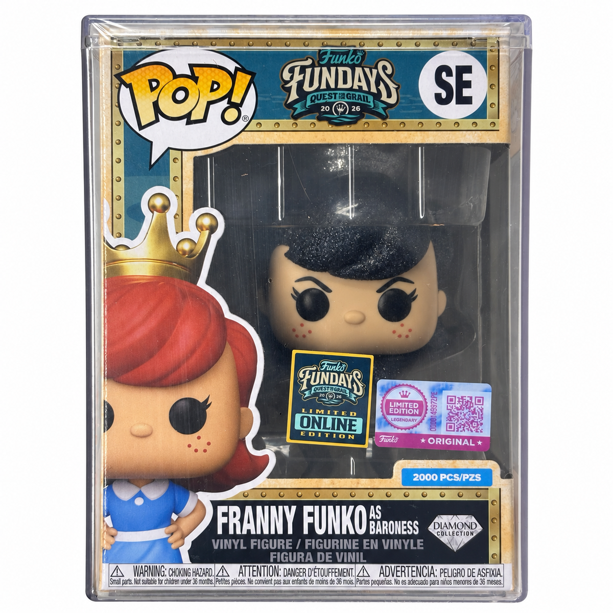 Franny Funko as Baroness Diamond - own boxed front photo on white