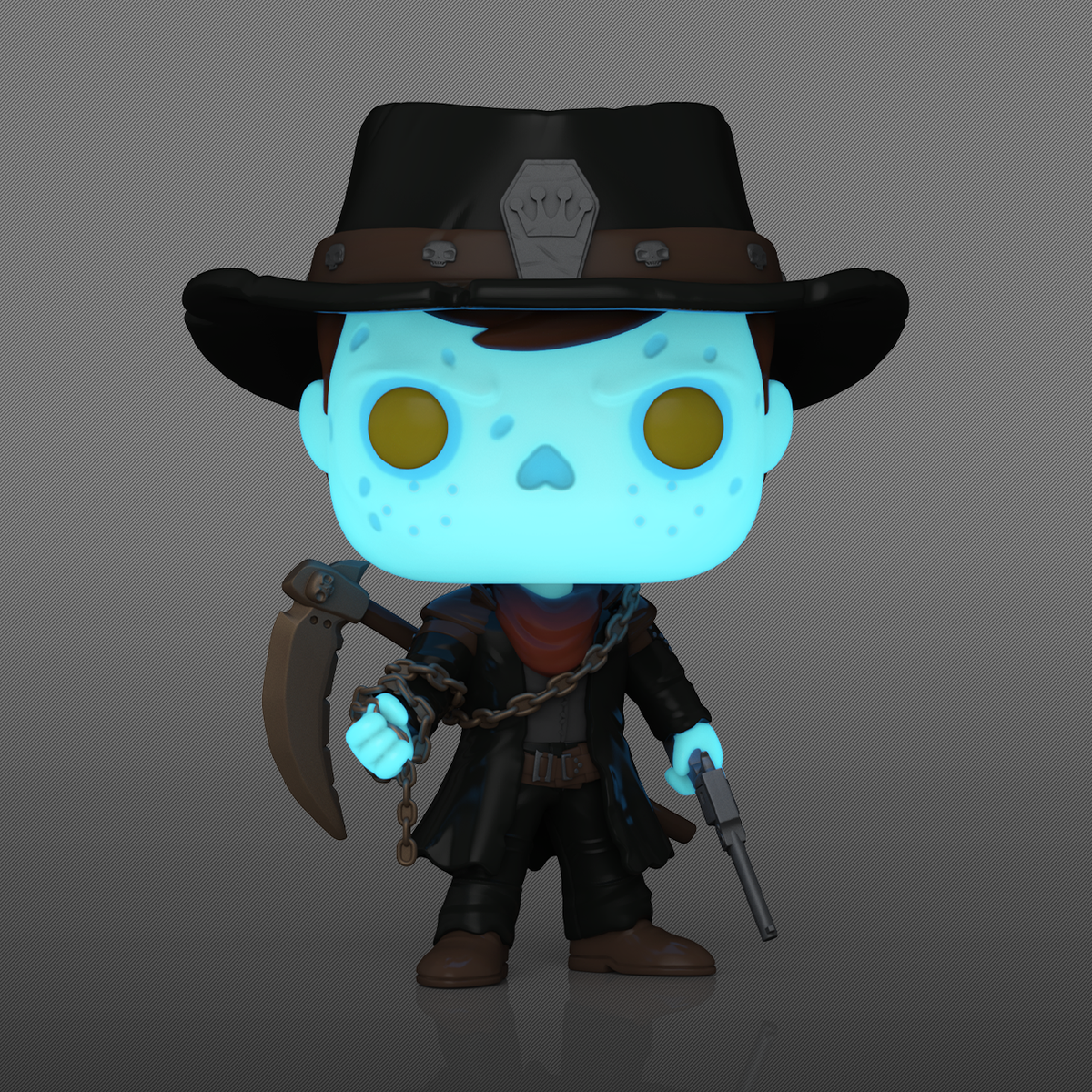 Funko Pop Freddy Funko as Zombie Gunslinger Glow #225 glow effect