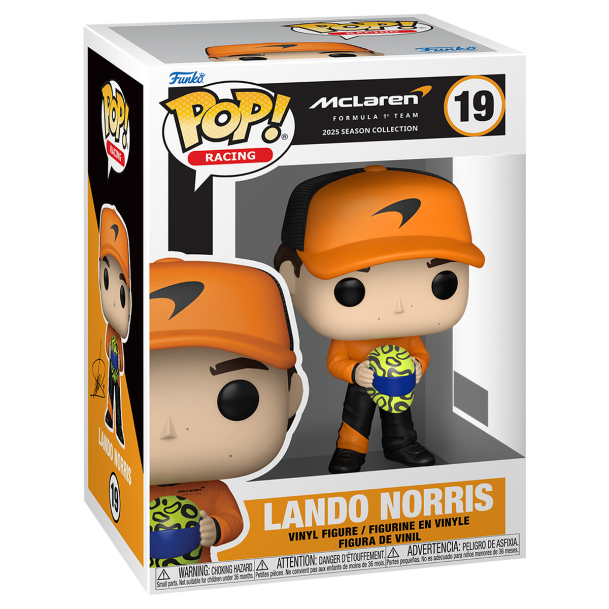 Funko Pop Lando Norris #19 McLaren 2025 Season Collection boxed