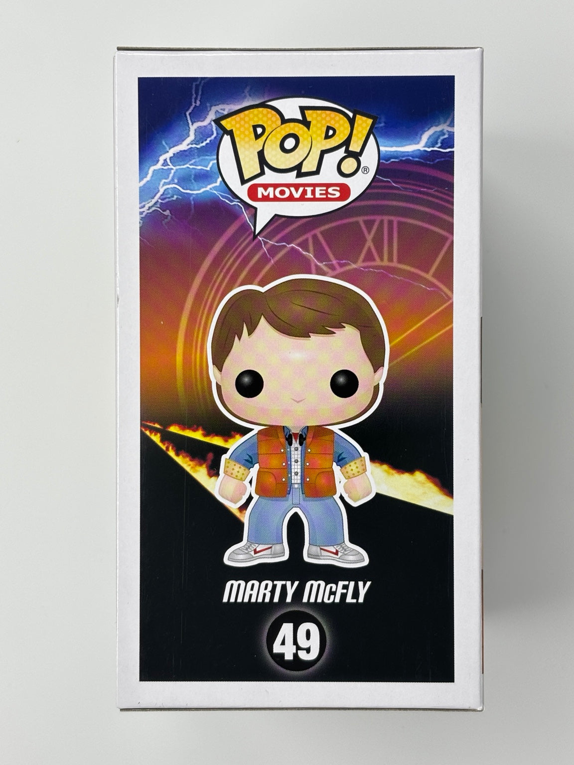 Marty McFly Plutonium Glow #49 actual box illustrated side