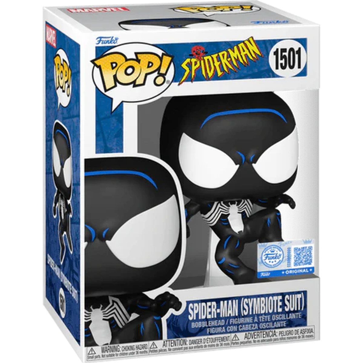 Funko Pop Spider-Man Symbiote Suit #1501 boxed