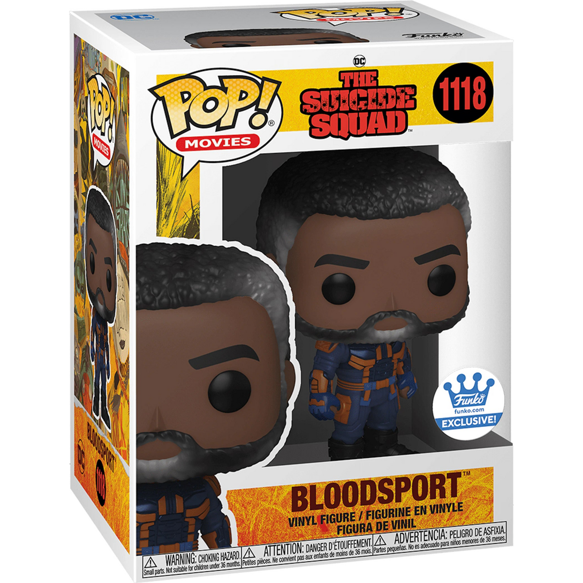 Funko Pop Bloodsport Unmasked #1118 boxed