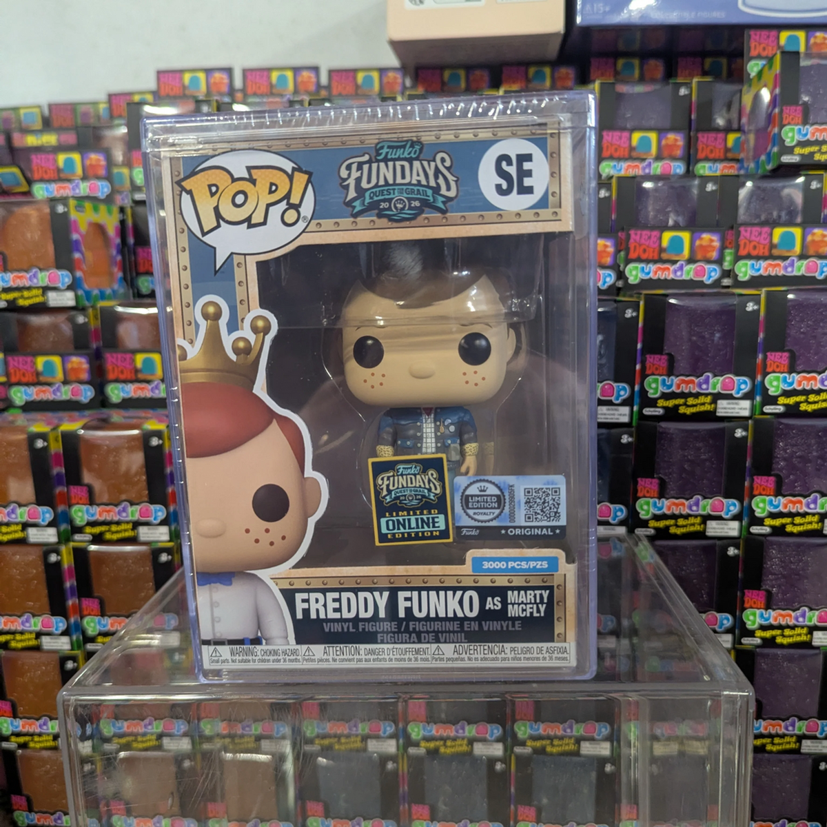Funko Pop Freddy Funko as Marty McFly #SE boxed in hard stack