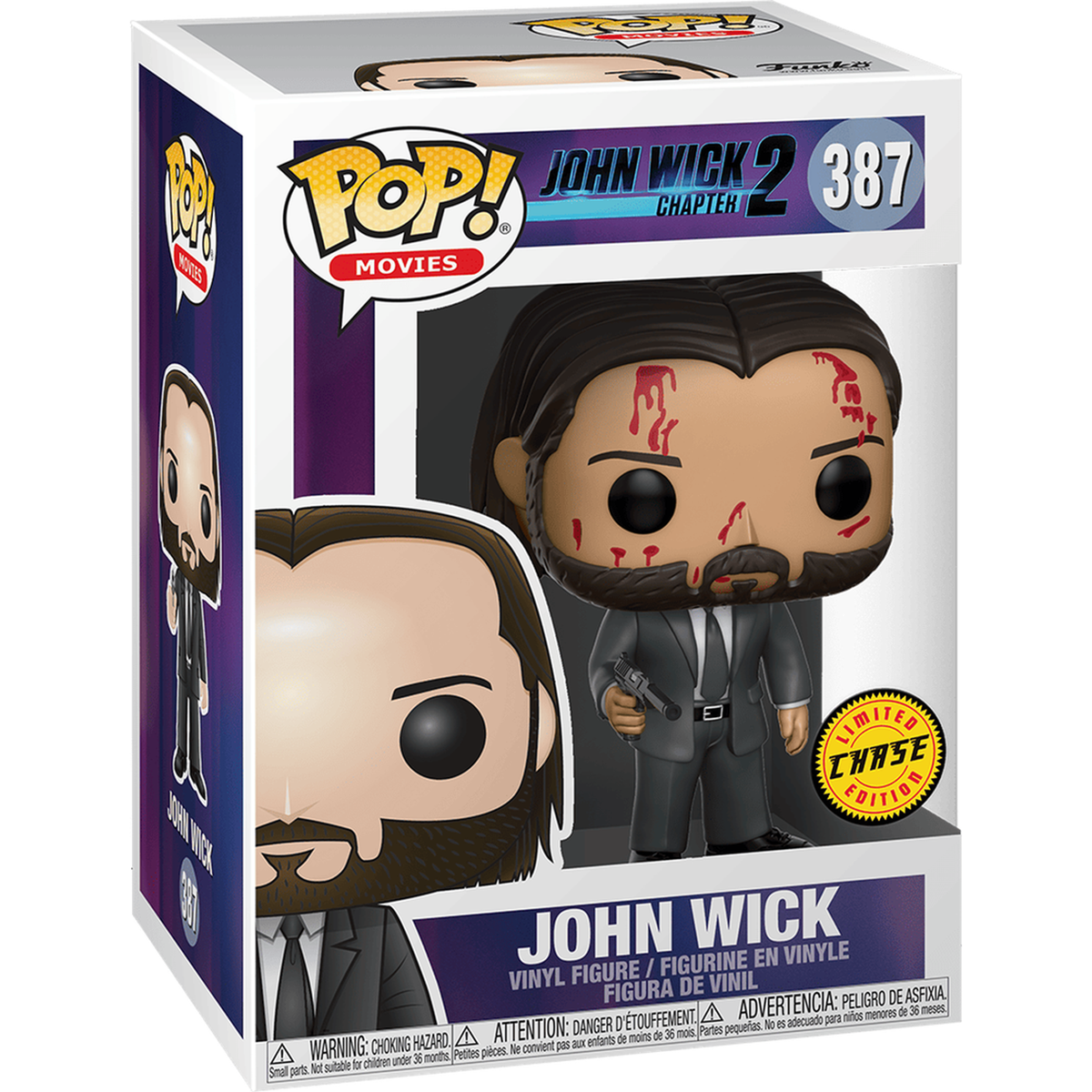Funko Pop John Wick Bloody Chase #387 boxed