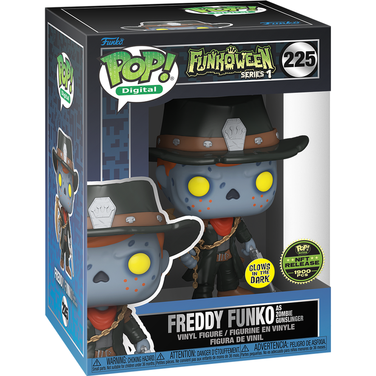 Funko Pop Freddy Funko as Zombie Gunslinger Glow #225 boxed