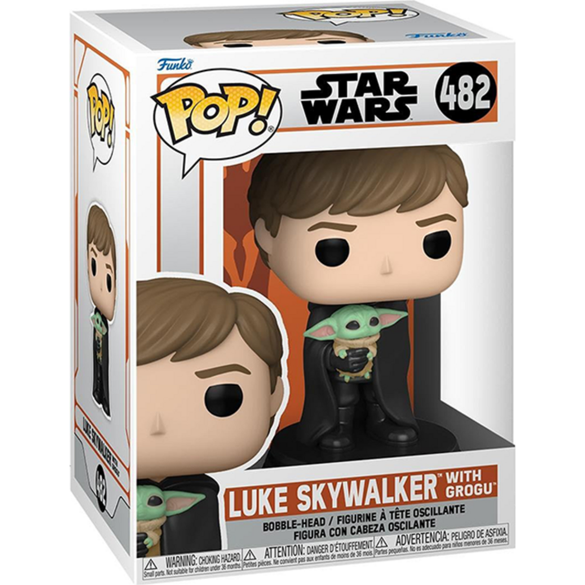 Funko Pop Luke Skywalker with Grogu #482 boxed
