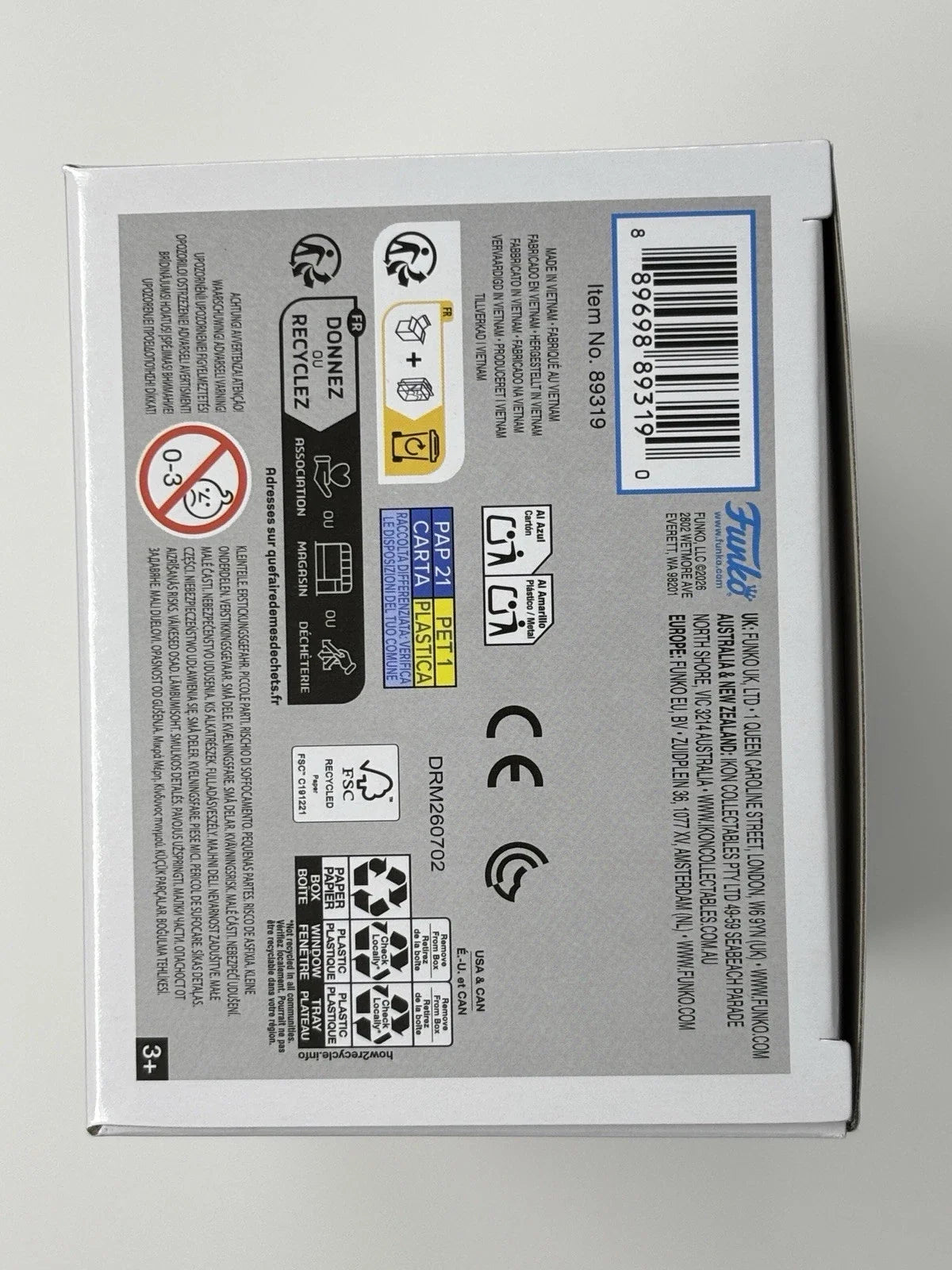Funko Pop Kimi Antonelli #13 barcode rear photo