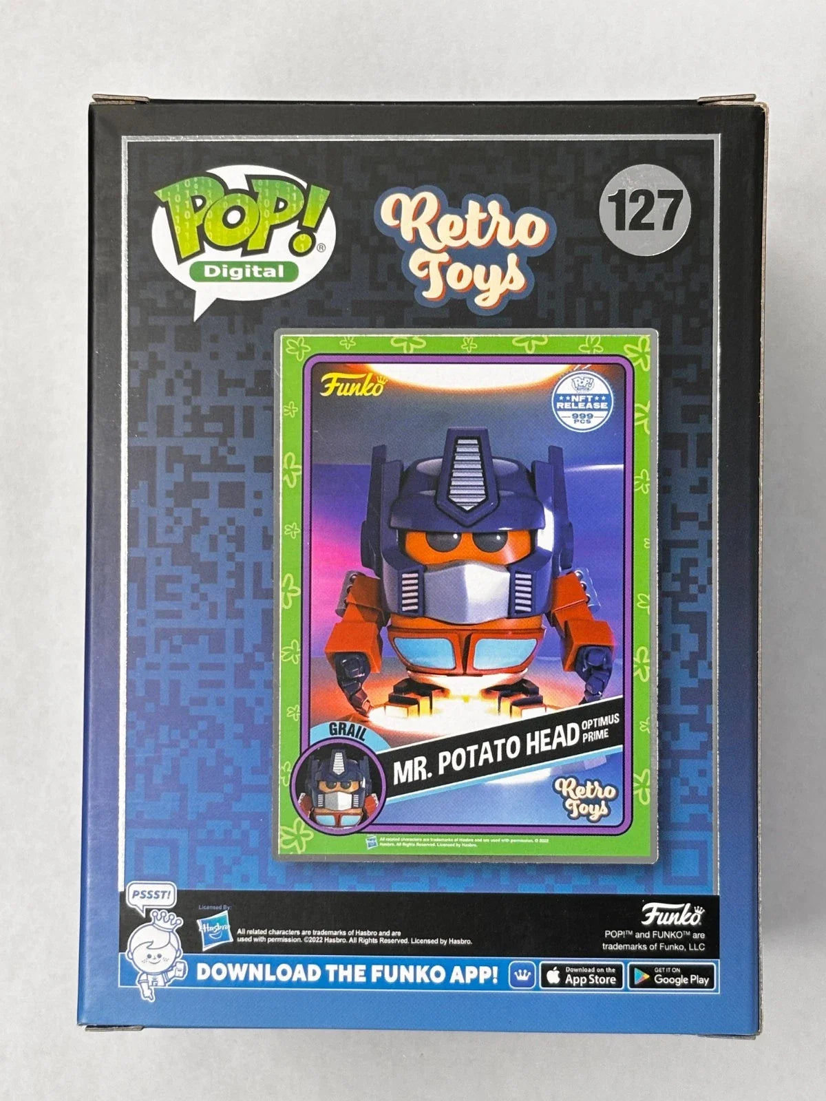 Funko Pop Mr. Potato Head Optimus Prime #127 real item back panel photo