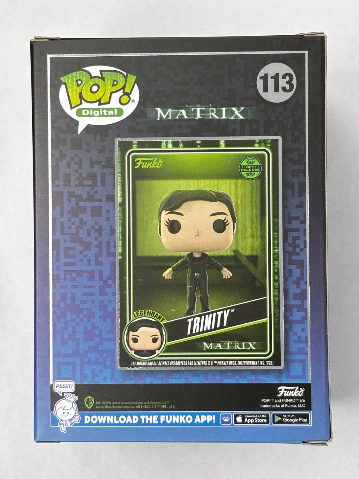 Funko Pop Trinity #113 real item back panel photo