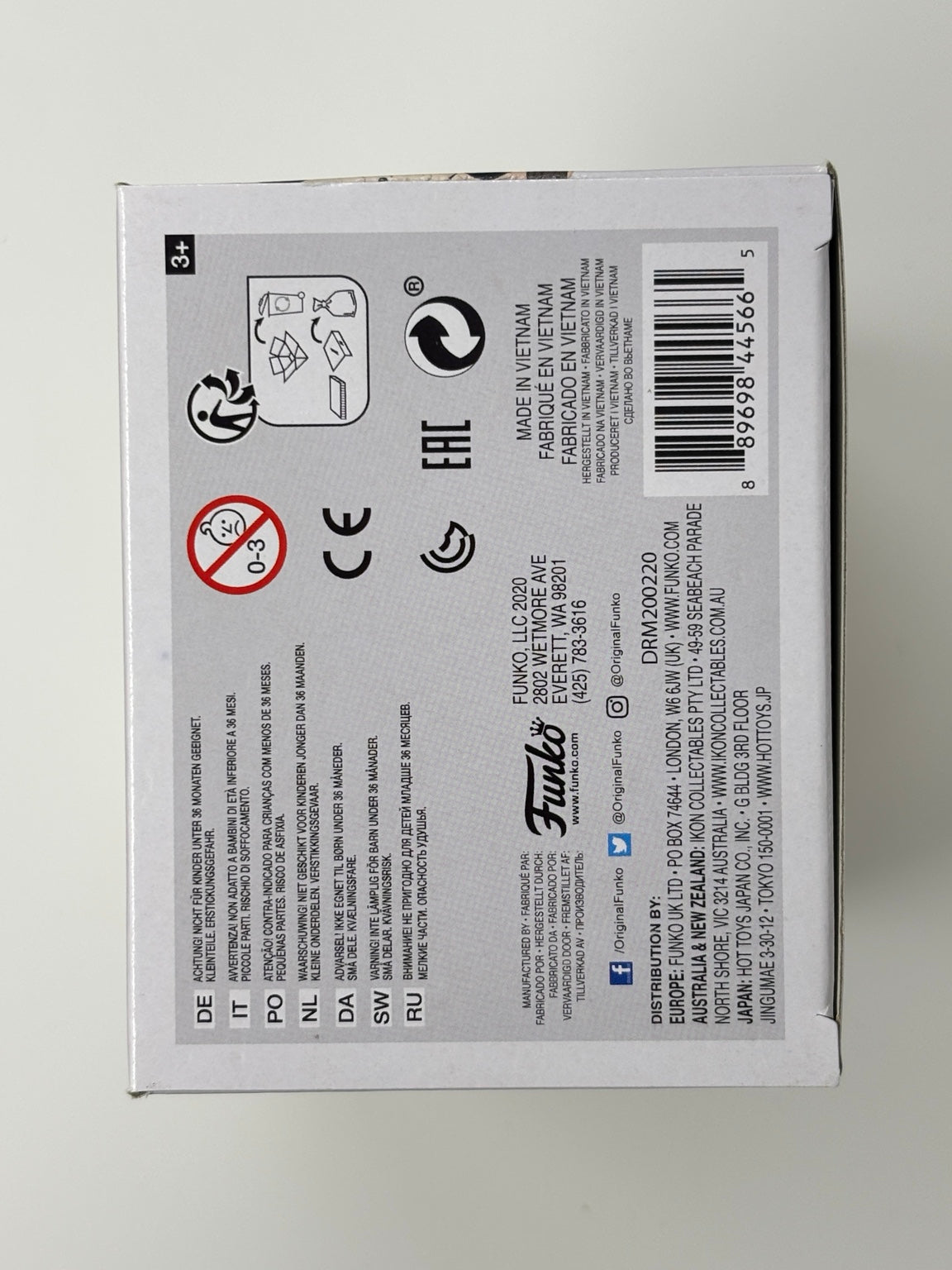 Daryl Dixon #889 – actual box base and barcode 889698445665
