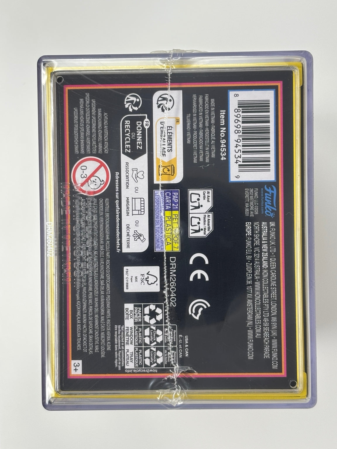 Freddy Funko as The Batman Who Laughs – box underside and barcode
