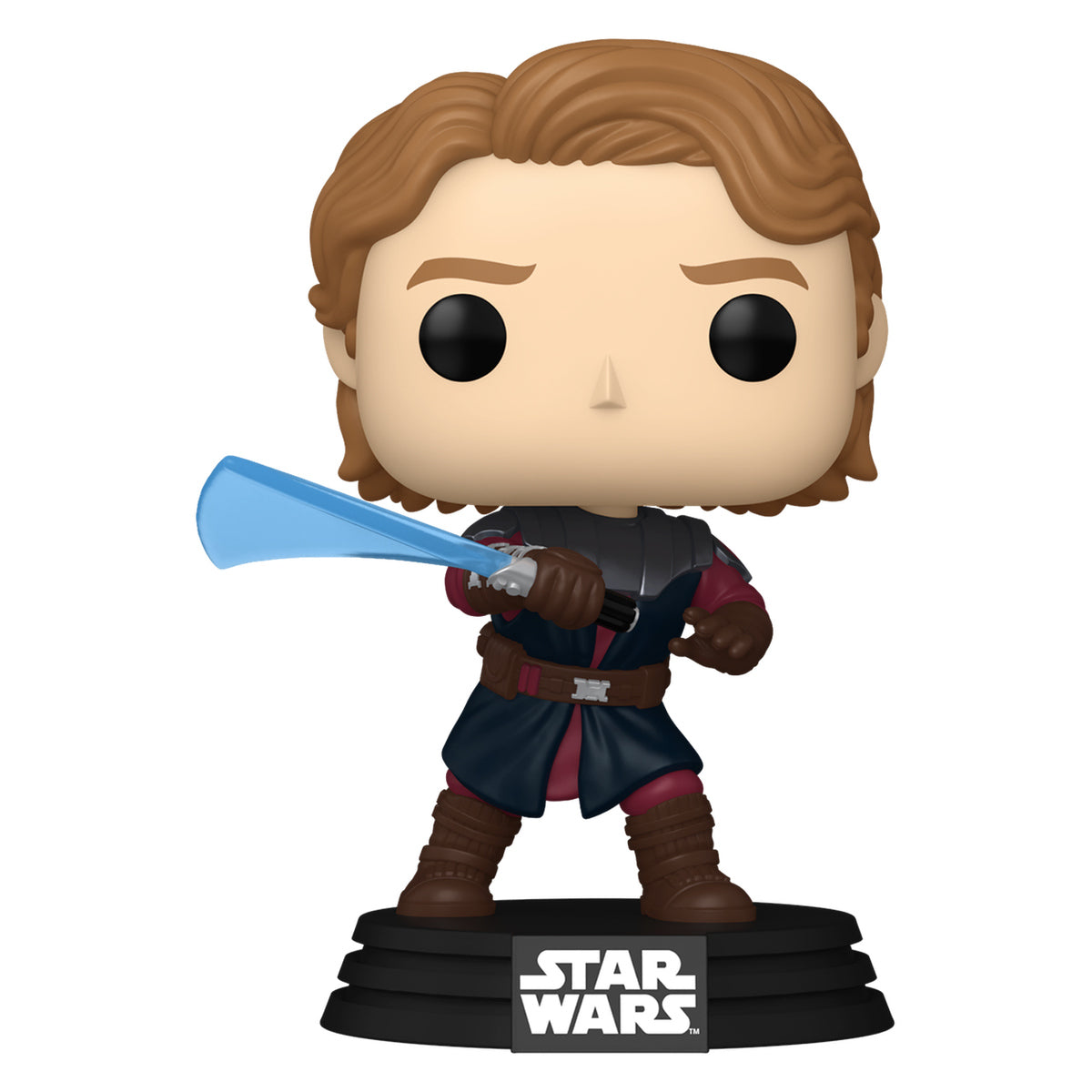 Unboxed Funko Pop Anakin Skywalker (Jedi General) #865 with blue lightsaber and Star Wars base