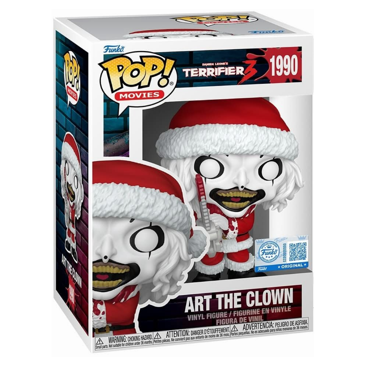 Funko Pop Art the Clown with Chainsaw Bloody #1990 boxed with Special Edition sticker