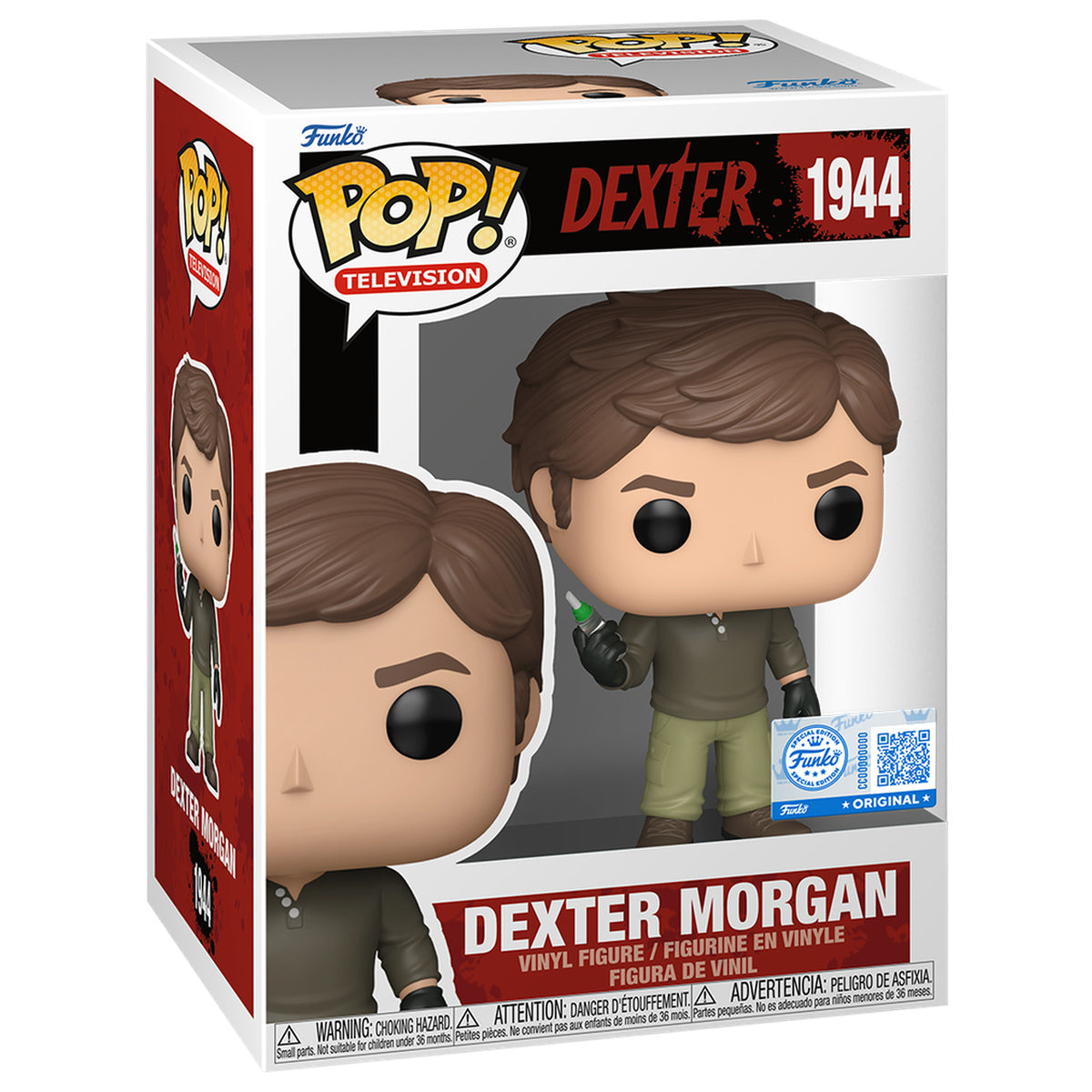 Funko Pop Dexter Morgan with Syringe #1944 boxed with Special Edition authentication sticker