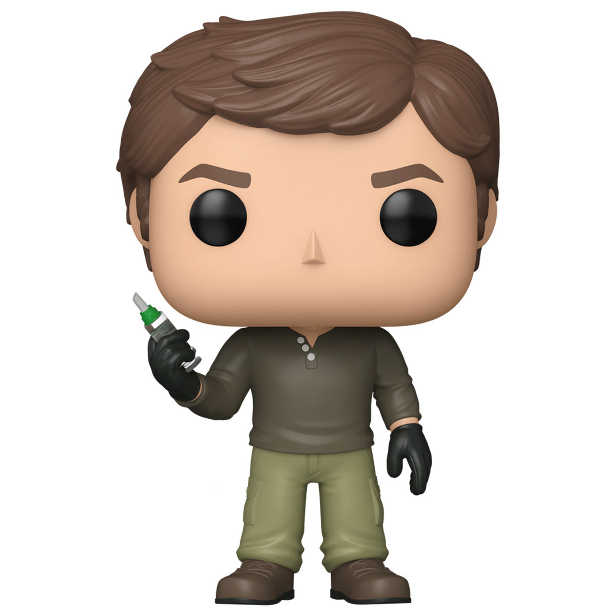 Funko Pop Dexter Morgan with Syringe #1944 matching unboxed vinyl figure on white
