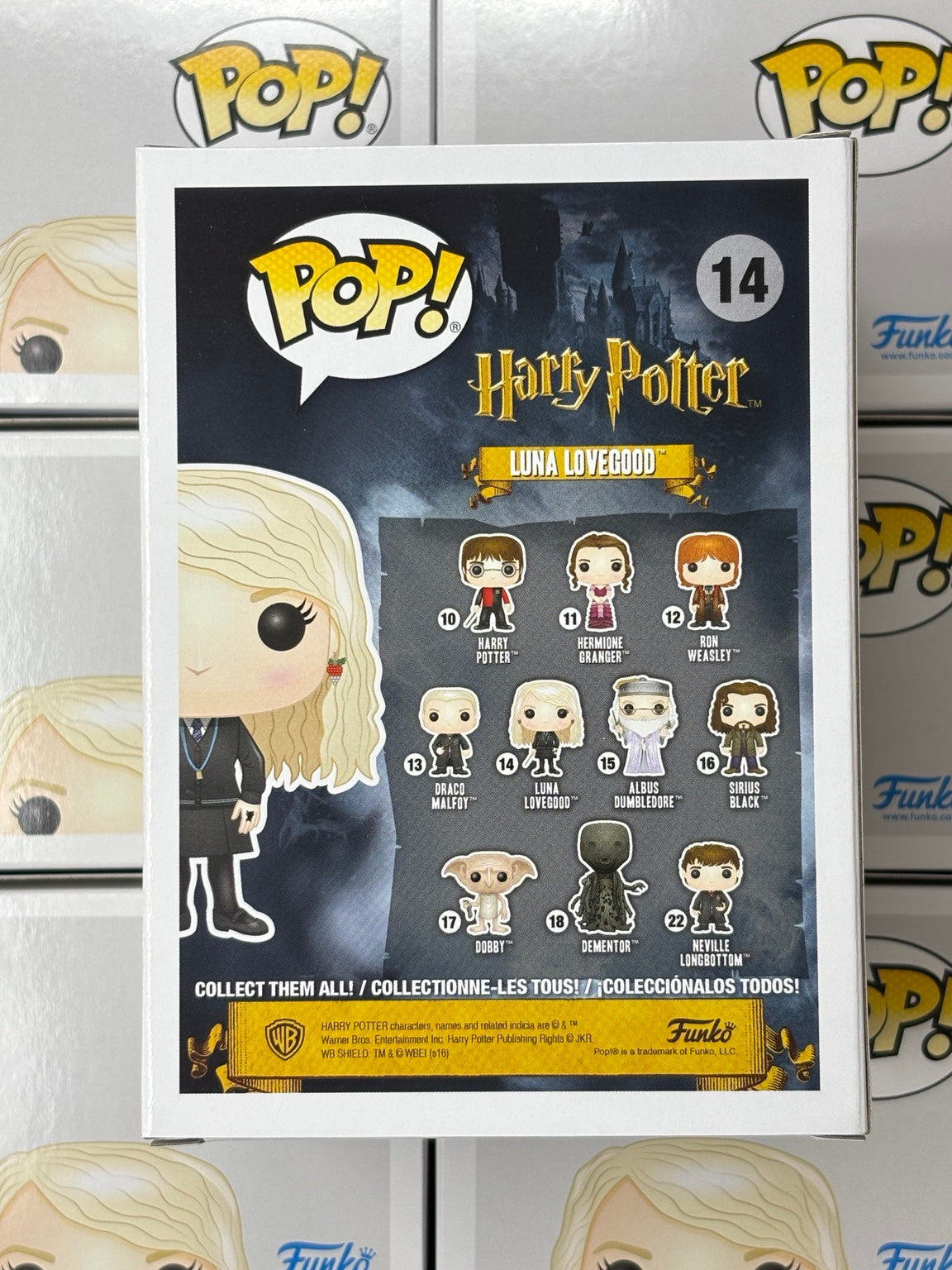 Luna Lovegood #14 Harry Potter Funko Pop – back of retail box