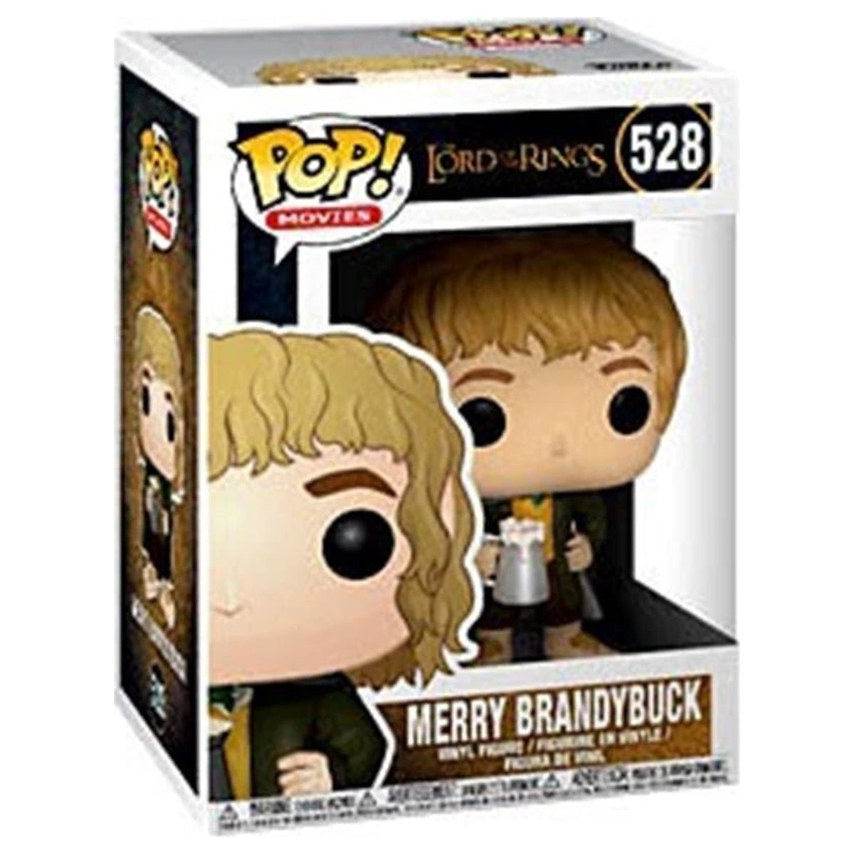 Funko Pop Merry Brandybuck #528 from The Lord of the Rings – standard boxed figure on white