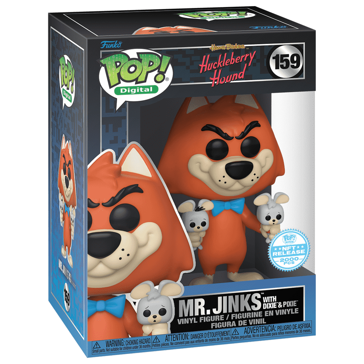 Funko Pop Mr. Jinks with Dixie & Pixie #159 boxed Digital Release with 2,000-piece sticker on white background