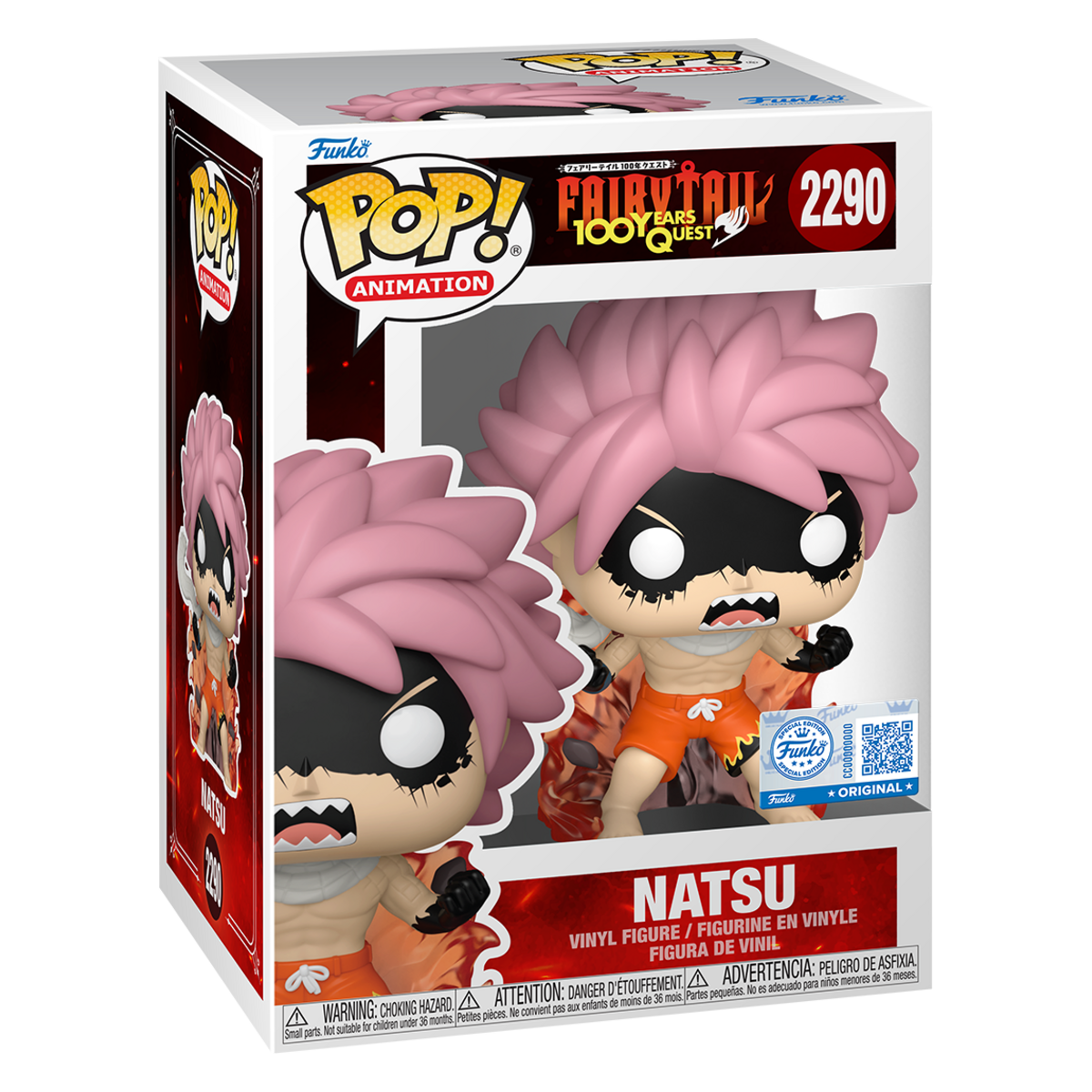 Funko Pop Natsu (Fired-Up) #2290 boxed Special Edition figure