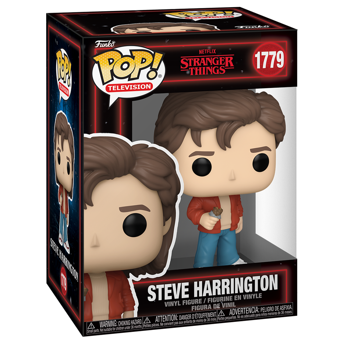 Funko Pop Steve Harrington #1779 from Stranger Things Season 5 in original window box