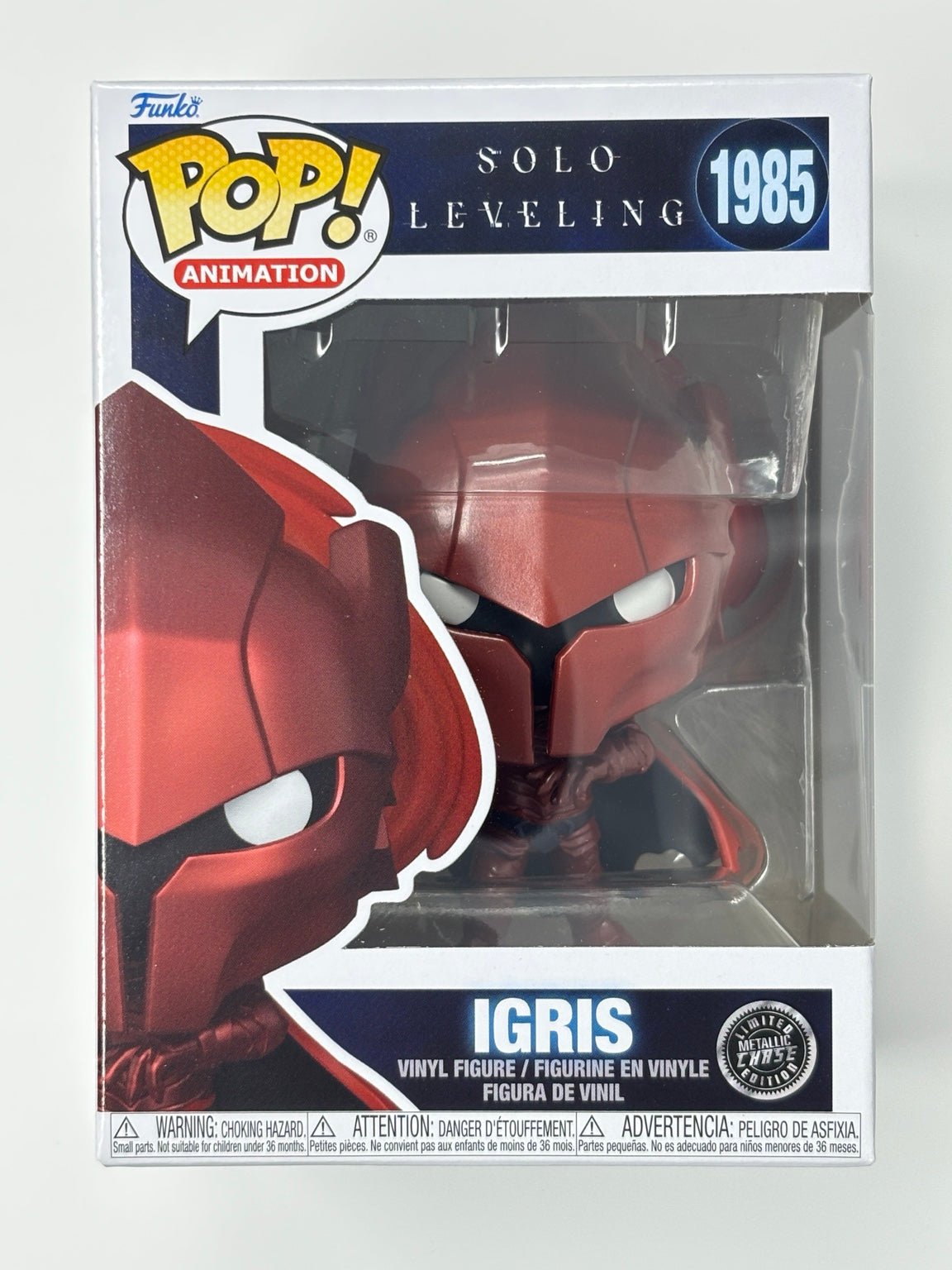 Funko Pop Igris #1985 Metallic Chase boxed front