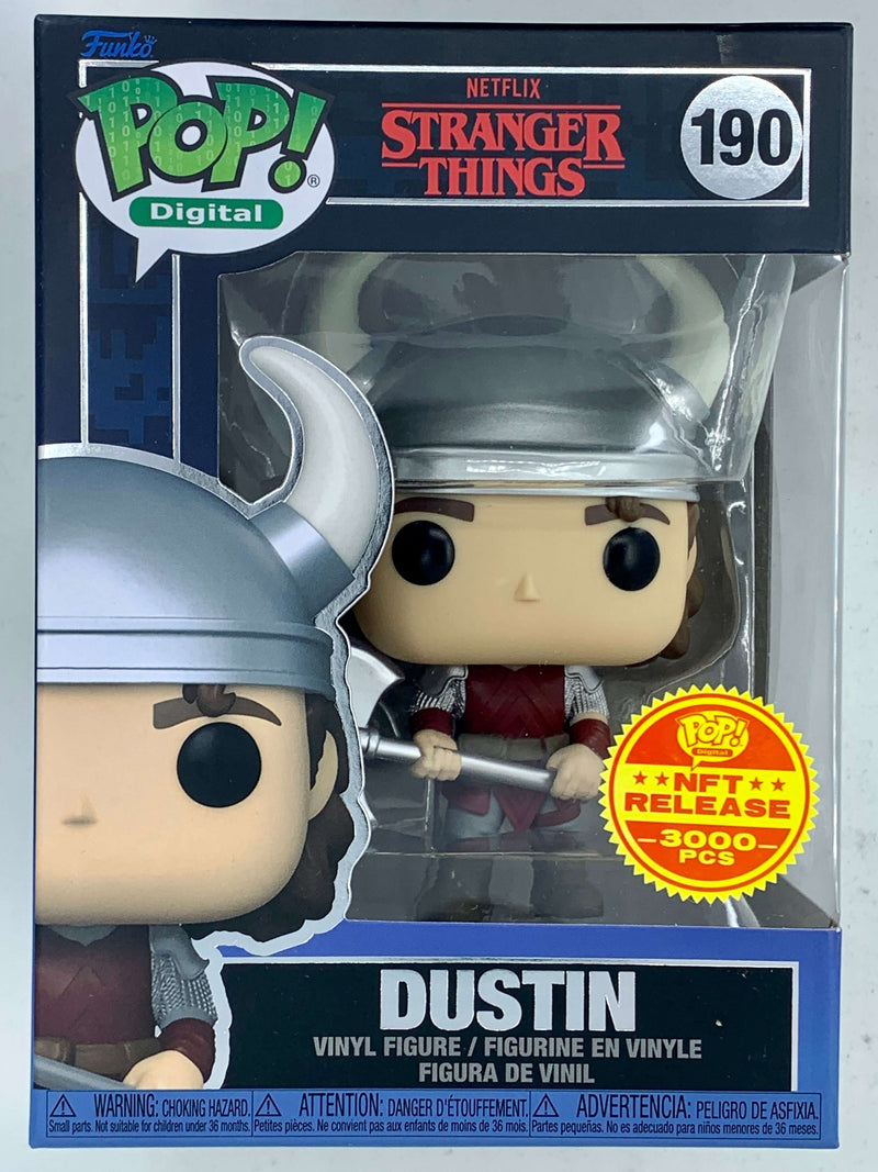 Dustin Stranger Things Digital Funko Pop! 190 LE 3000 Pieces - limited edition NFT digital collectible figure from the popular Netflix series