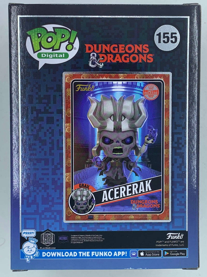 Acererak Dungeons & Dragons Digital Funko Pop! 155 Limited Edition 999 Pieces, an exclusive NFT collectible figure showcasing the iconic villain from the acclaimed tabletop RPG.