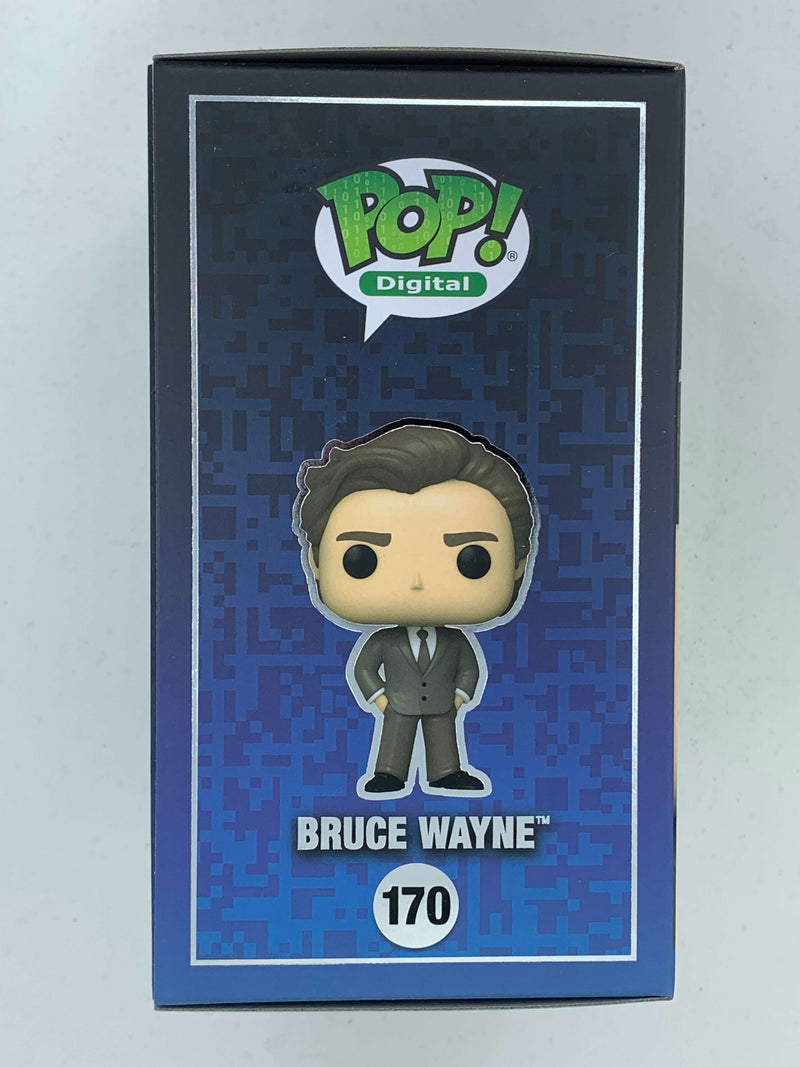 Stylish digital Funko Pop! figurine featuring a detailed depiction of the iconic Bruce Wayne character from the Dark Knight franchise, limited edition of 1900 pieces.