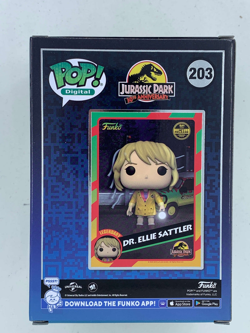Dr. Ellie Sattler Jurassic Park Digital Funko Pop! 203 Limited Edition 1900 Pieces - A detailed collectible figure of the iconic paleobotanist character from the Jurassic Park franchise, featuring in a vibrant digital display.