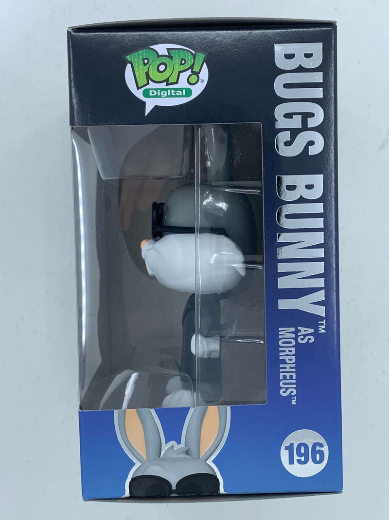 Bugs Bunny as Morpheus NFT Digital Funko Pop! 196 Limited Edition 1300 Pieces - Collectible action figure with iconic character design in clear packaging display.