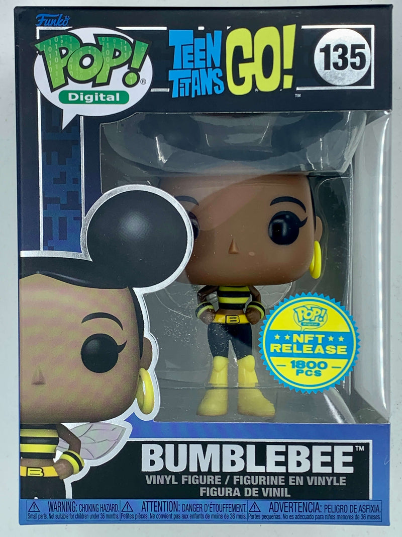Bumblebee Teen Titans Go! Digital Funko Pop! figure with NFT digital release, limited edition of 1800 pieces