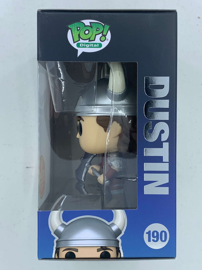 Dustin Stranger Things Digital Funko Pop! 190 LE 3000 Pieces - a collectible action figure showcasing the character Dustin from the popular Netflix series Stranger Things, presented in a plastic display box.