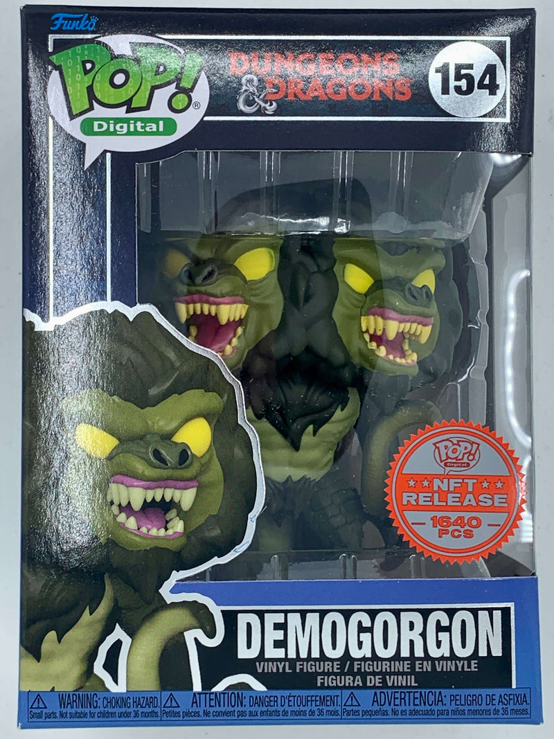 Demogorgon Dungeons & Dragons Digital Funko Pop! 154 LE 1640 Pieces - Fierce, limited-edition NFT digital collectible featuring the iconic Demogorgon monster from the popular RPG.