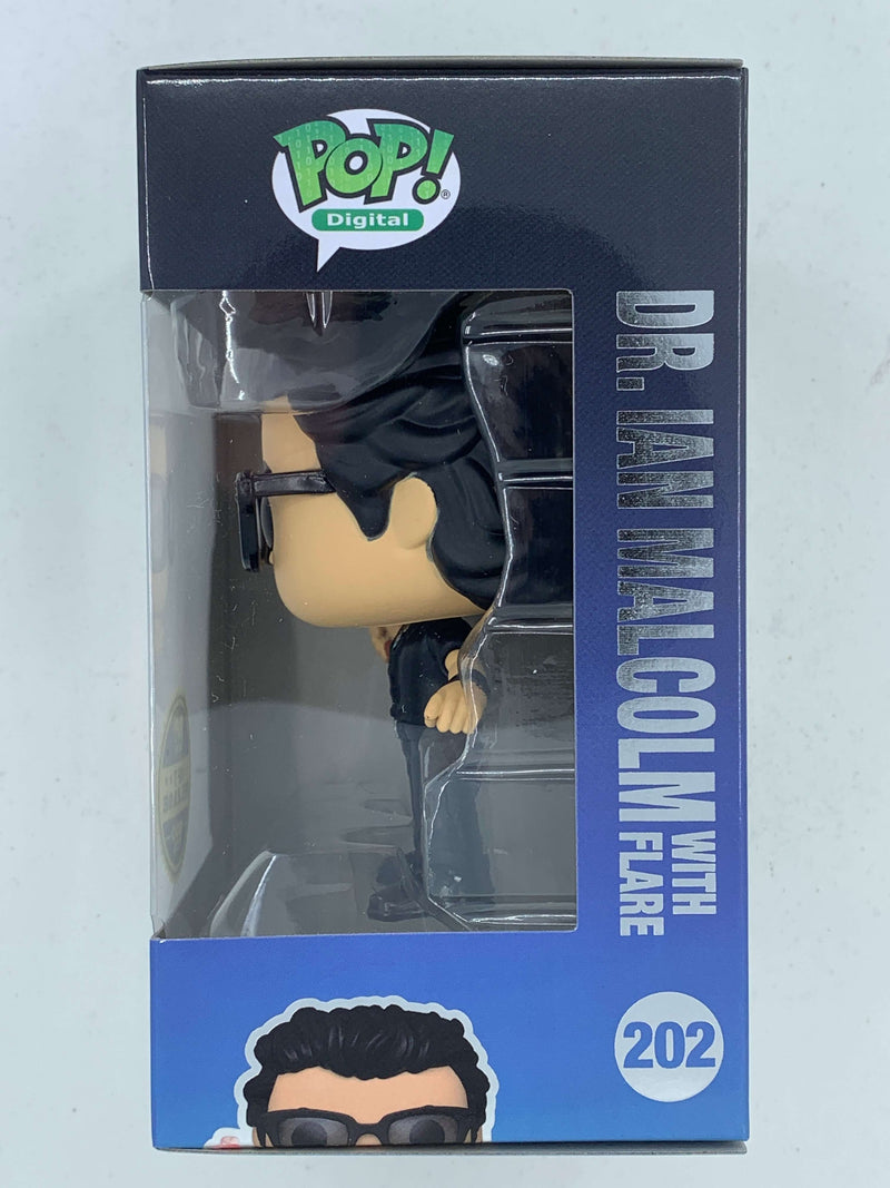 Dr. Ian Malcolm with flare, Jurassic Park digital Funko Pop! NFT figurine, limited edition of 1900 pieces