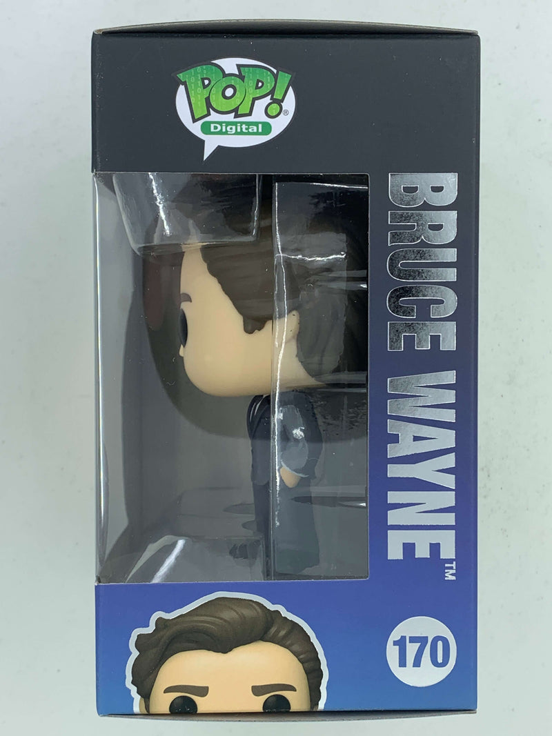 Limited-edition Bruce Wayne NFT Digital Funko Pop! figure, part of the Dark Knight collection, displayed in its original packaging.