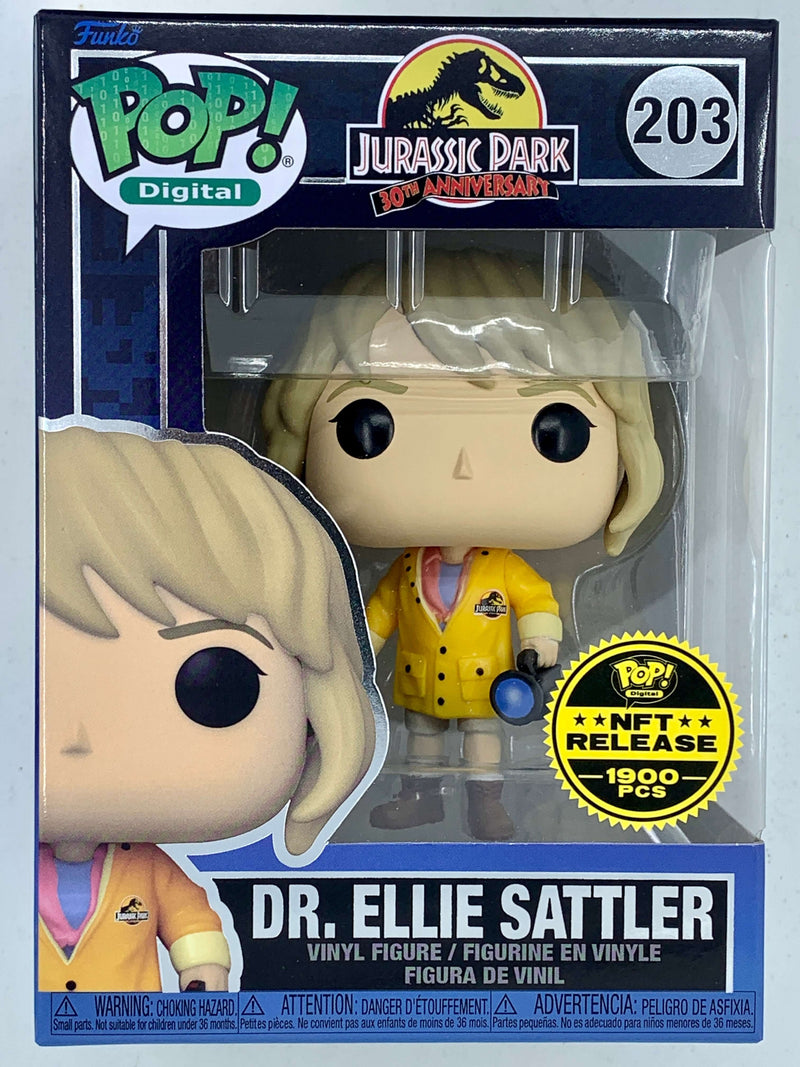 Dr. Ellie Sattler Jurassic Park Digital Funko Pop! with an NFT release, limited edition of 1900 pieces.