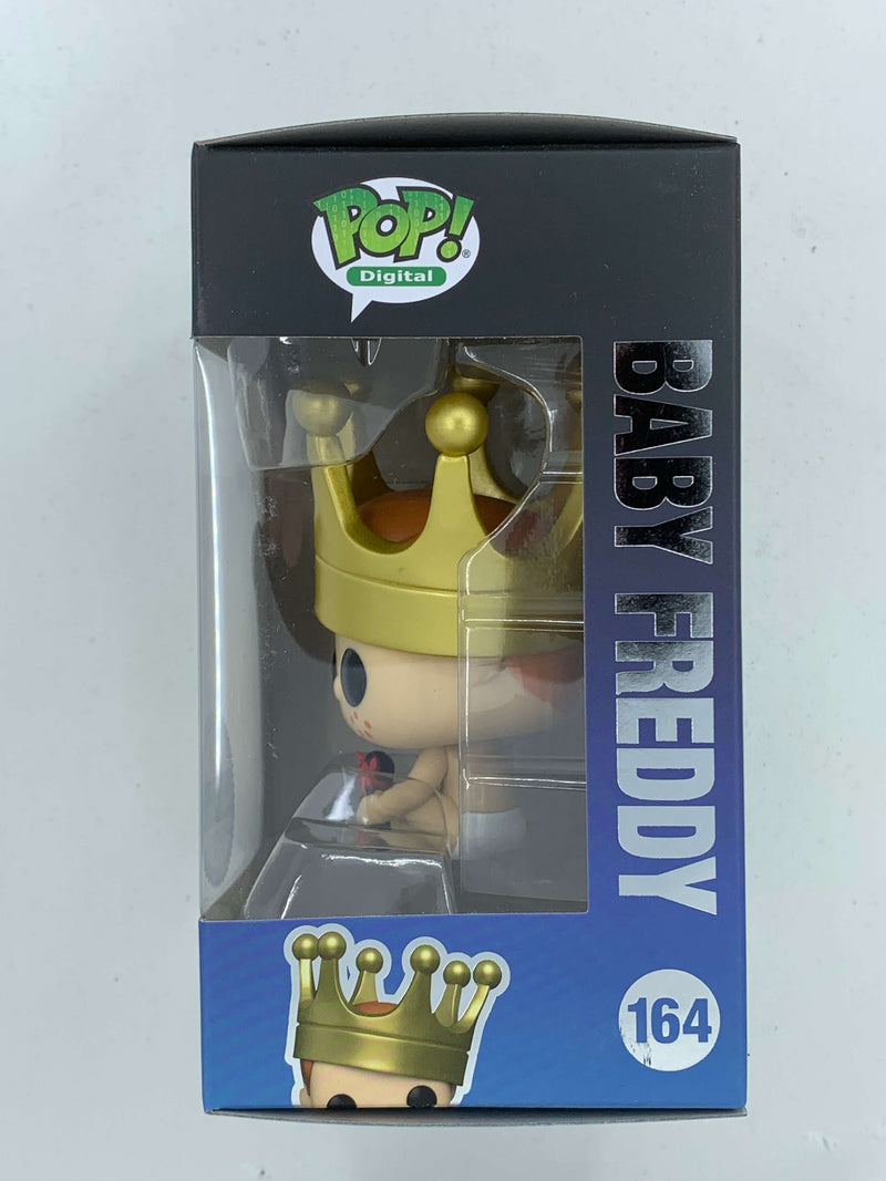 Baby Freddy April Fools Digital Funko Pop! 164 LE 2250 Pieces - Limited edition NFT digital collectible figurine with crown detail.