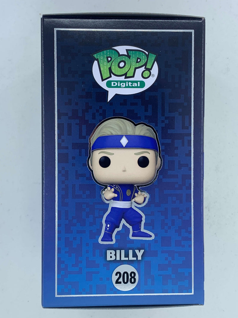 Collectible NFT Digital Funko Pop! figurine depicting the Blue Power Ranger "Billy" in a limited edition of 1900 pieces.