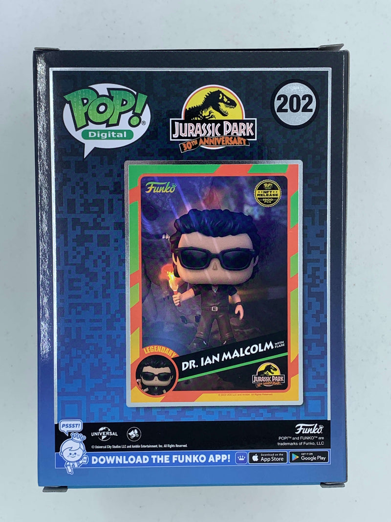 Dr. Ian Malcolm with Flare Jurassic Park NFT Digital Funko Pop! 202 Limited Edition 1900 Pieces