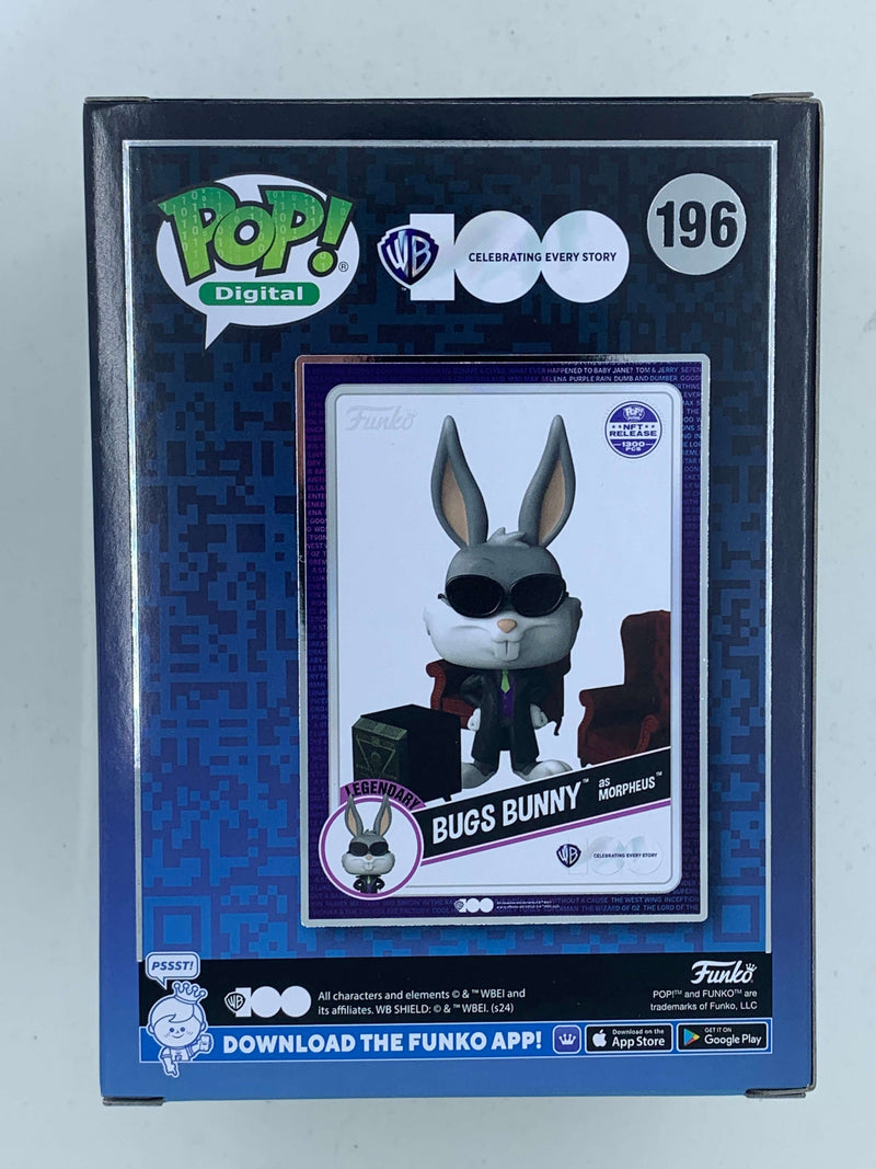 Digital Bugs Bunny as Morpheus Funko Pop! Figure, 196 Limited Edition 1300 Pieces, NFT Digital collectibles from Rock Box Toys