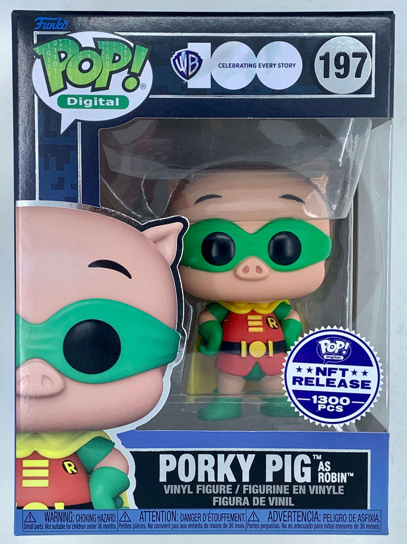 Porky Pig as Robin Digital Funko Pop! 197 LE 1300 Pieces