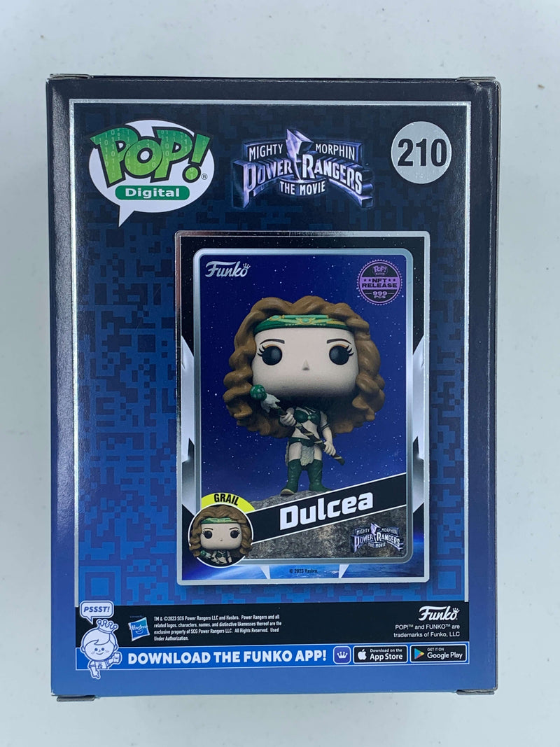 Dulcea Power Rangers NFT Digital Funko Pop! 210 Limited Edition 999 Pieces - Collectible figurine featuring the character Dulcea from the Power Rangers franchise, with a unique digital element.