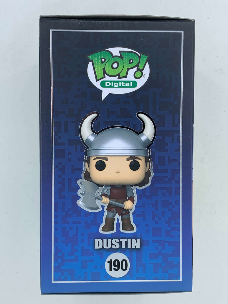 Detailed digital Funko Pop! figure of Dustin from Stranger Things, a limited edition collectible with 3000 pieces.