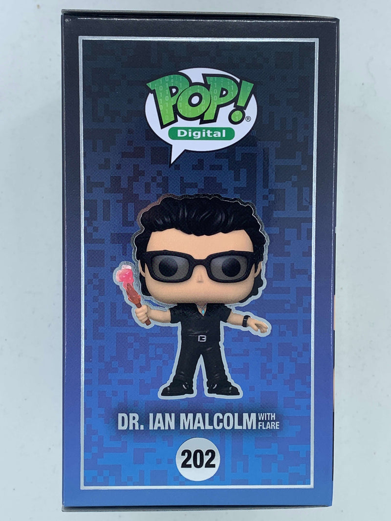 Dr. Ian Malcolm with flare, Jurassic Park NFT Digital Funko Pop! 202, Limited Edition 1900 Pieces