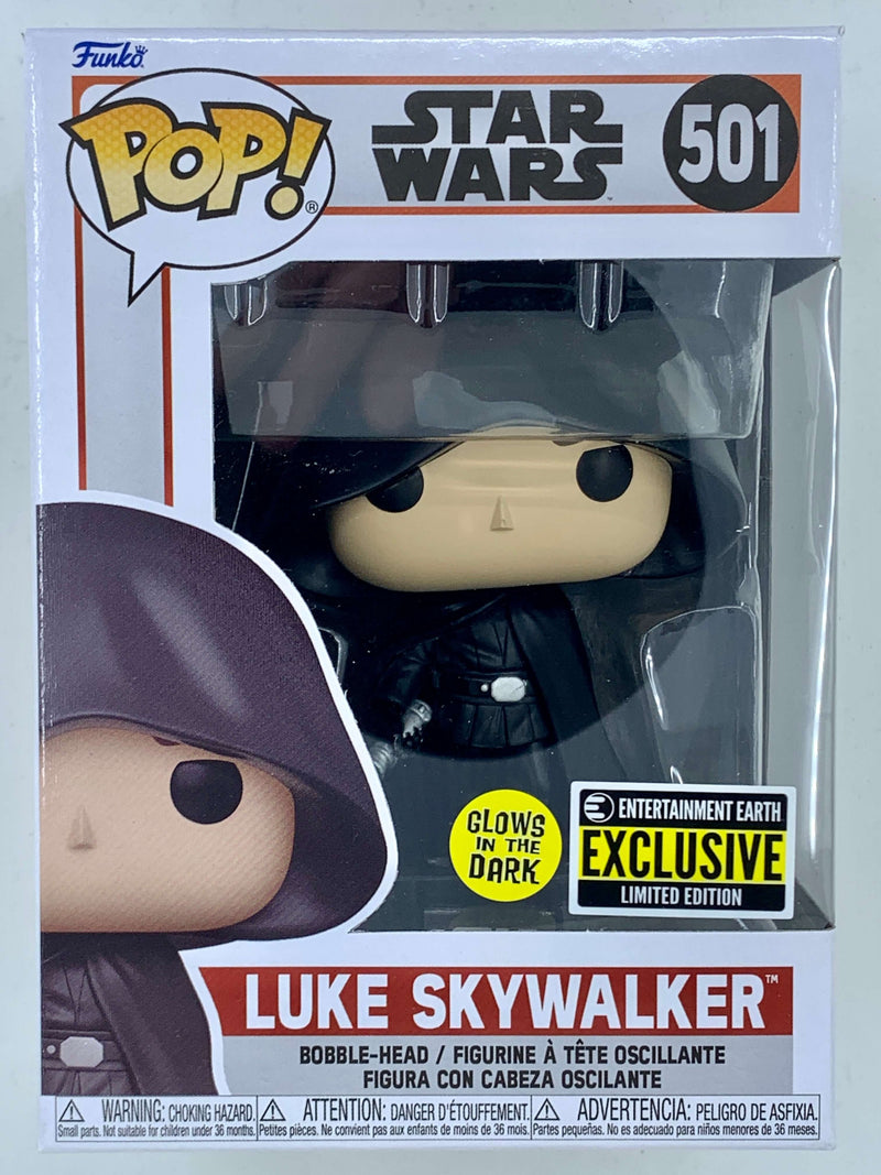 Luke Skywalker Entertainment Earth Funko Pop! GITD 501
