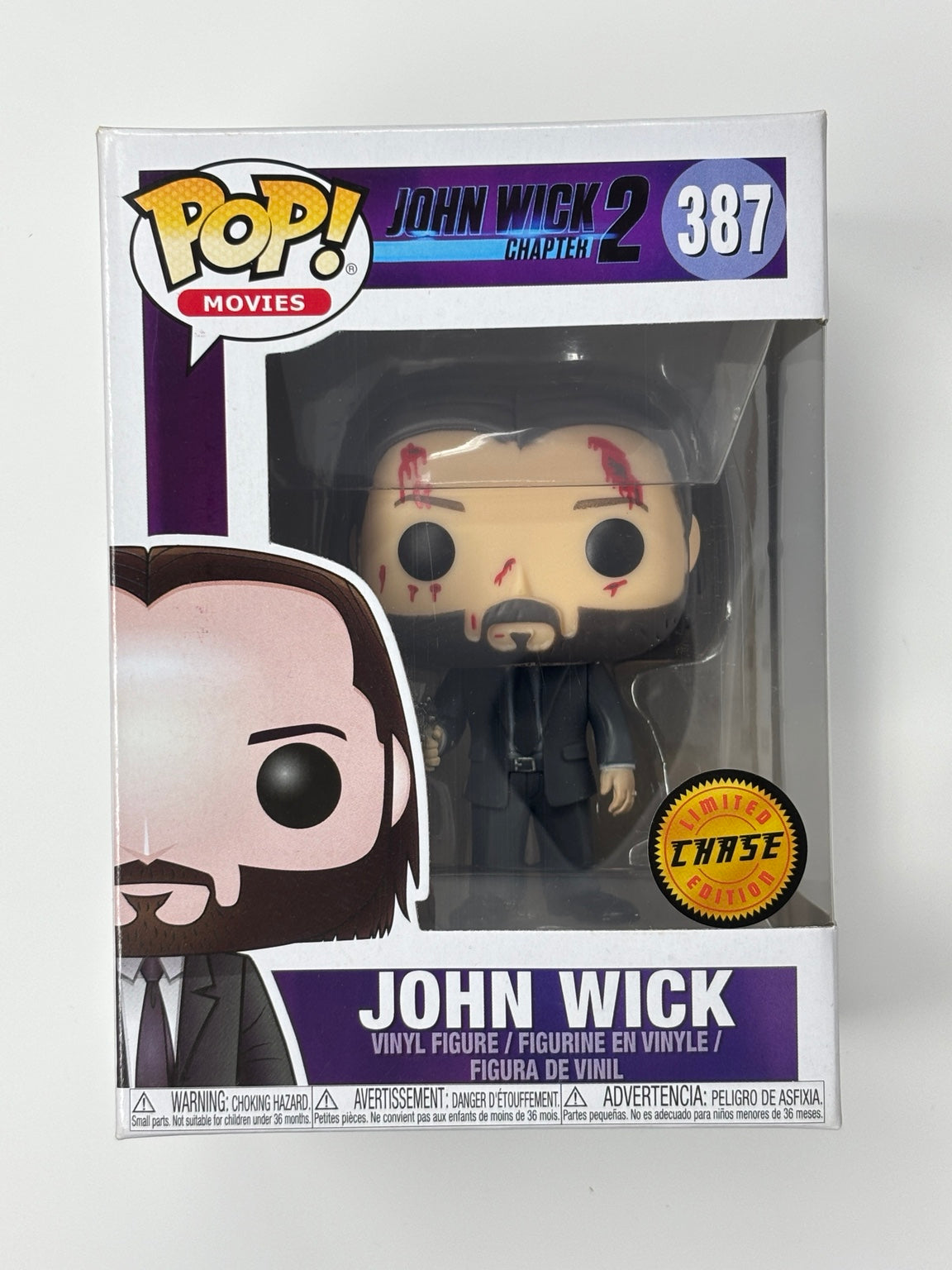John Wick Bloody Chase #387 actual item – front showing Limited Chase Edition sticker
